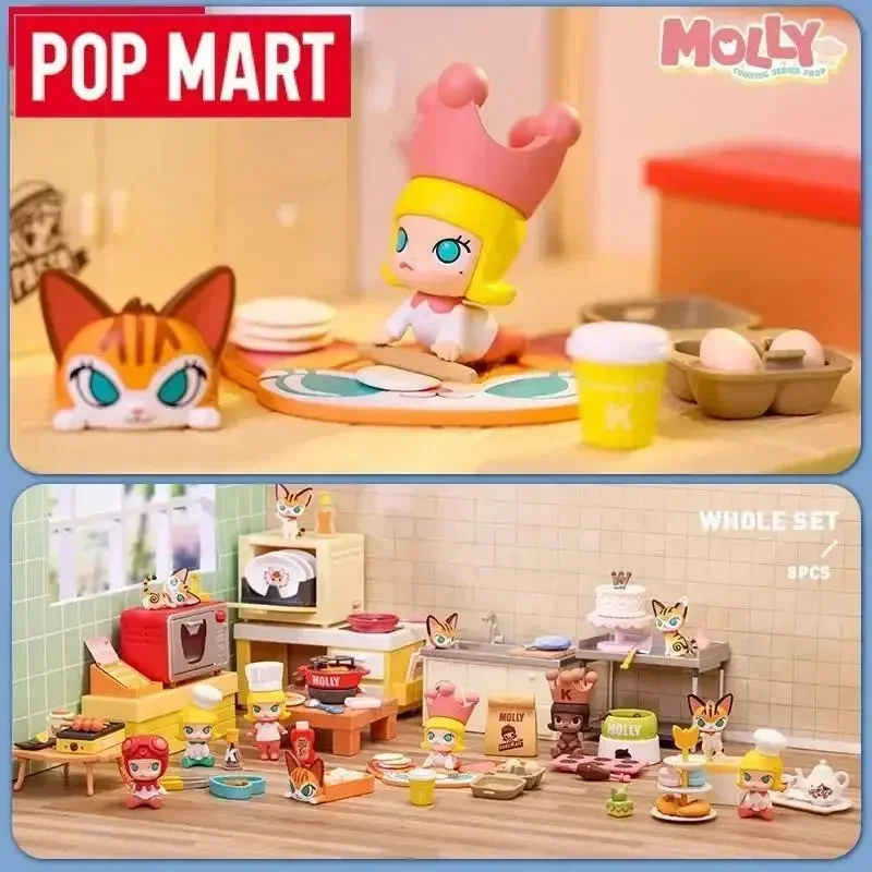 

POP MART Molly Cooking Series - Kawaii Anime Action Figure Blind Box Toy Surprise Mystery Bag for Collectors