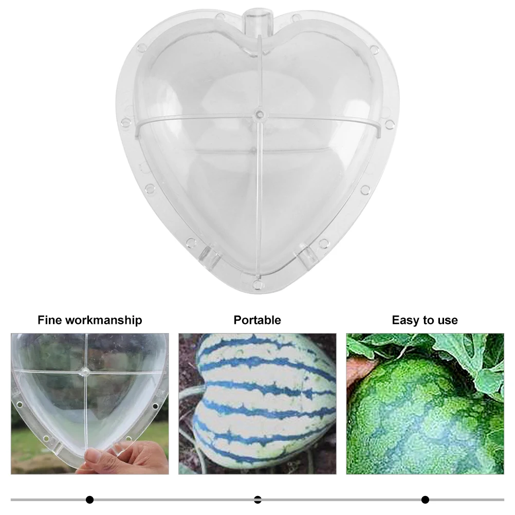 

Heart Shaped Watermelon Molding Fruit Cooking Mould Grow Transparent PC Material Lightweight Compact Gardening Tool