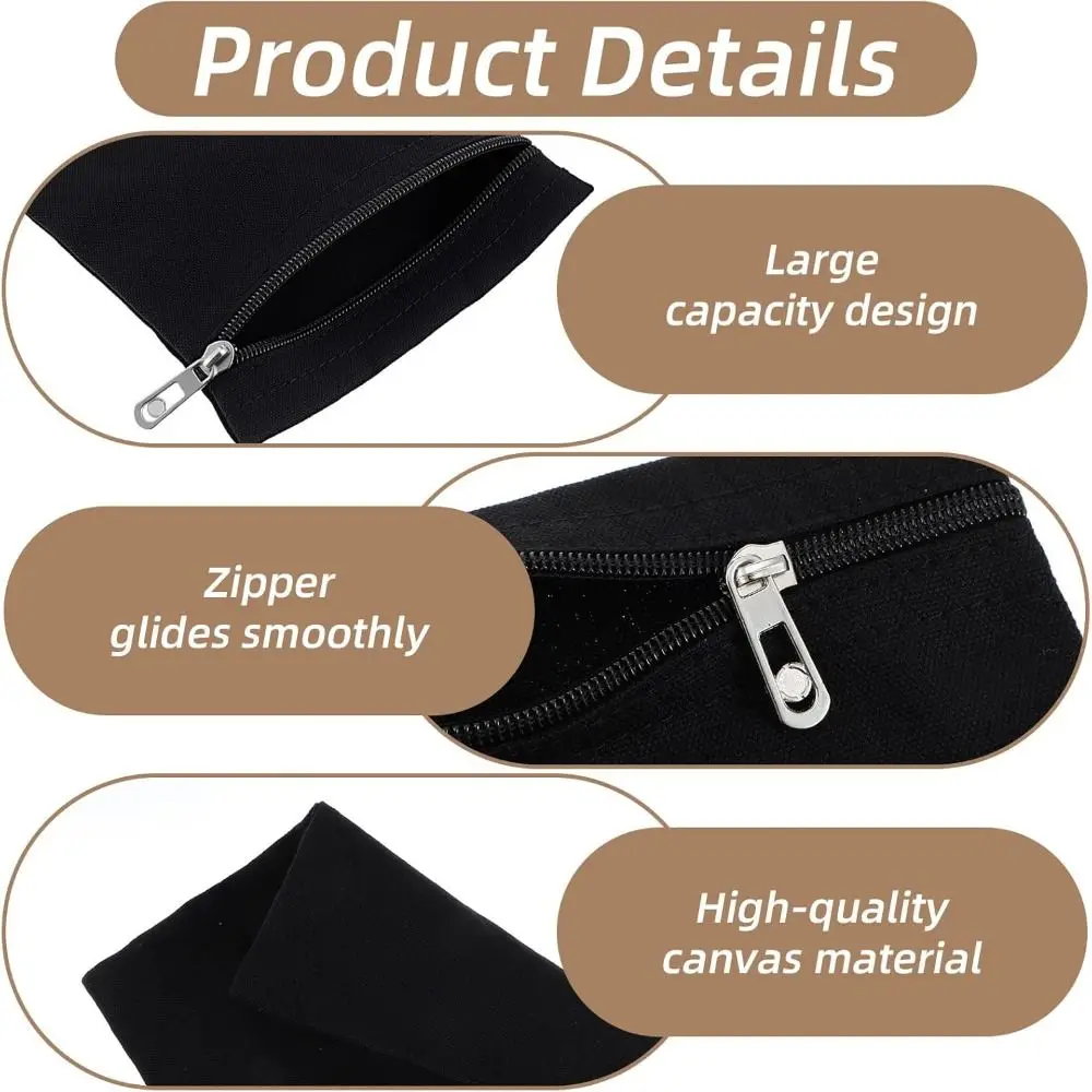 New with Zipper Sew-in Side Hidden Pocket Polyester Durable Inside Security Pocket Solid Color Travel Wallet Pouch