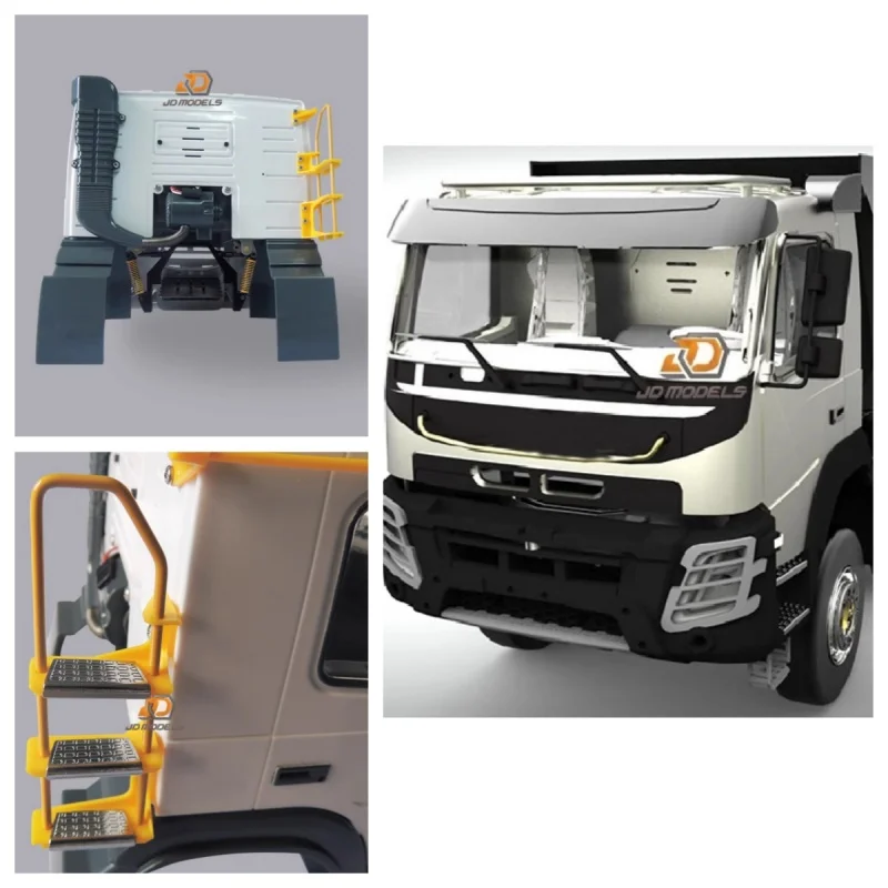 

JDM-110 1:14 передняя кабина прицепа FMX для Lesu для инженерного автомобиля Tamiya KABOLITE