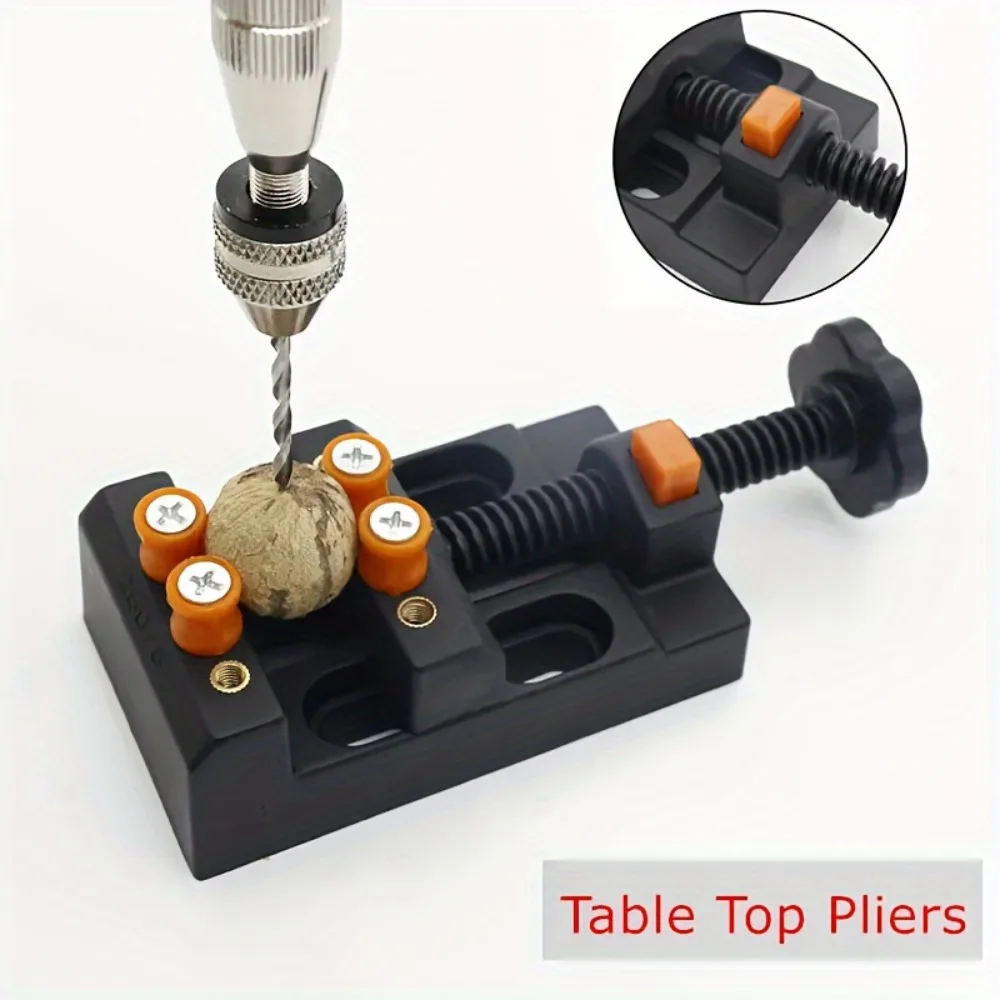 Mini Bench Vise Clamp, Adjustable Jaw Vice for DIY Crafts, Model Making, Jewelry & Woodworking