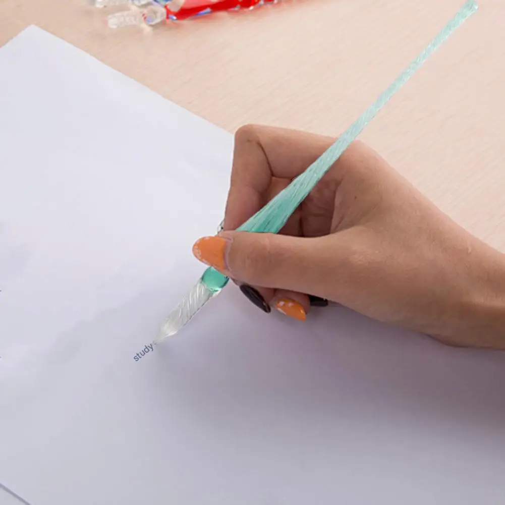 서예 펜 세트, 아름다운 색상 효과 잉크 펜, 만화영화 페인팅용 유리 딥 펜 세트, 서예 드로잉