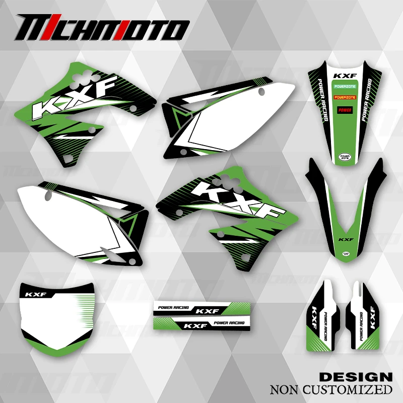 

MCHMFG New Style Graphics Decals Stickers Kits For KAWASAKI 2009 2010 2011 2012 KXF250