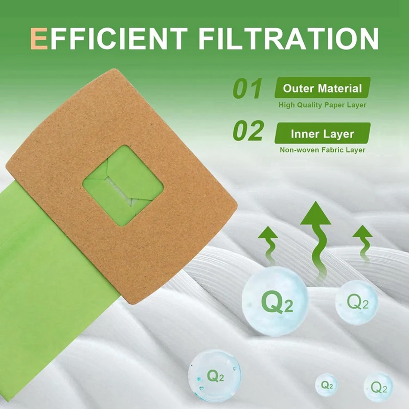 กระเป๋าสูญญากาศกระป๋อง PKBB12DW BB 12แพ็คสำหรับ oreck XL BUSTER B กระเป๋าสูญญากาศพร้อมตัวกรองมอเตอร์2ตัว