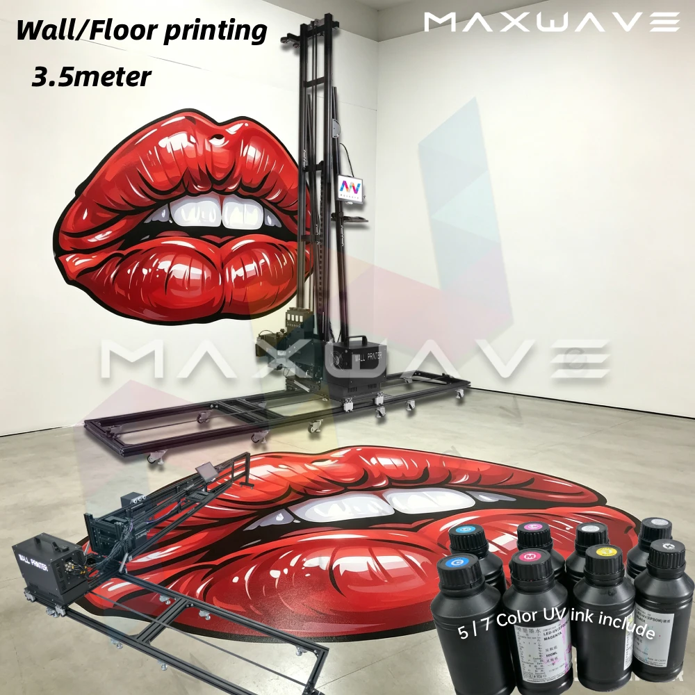 3D UV wall printers Intelligent Vertical Glass/Wood/Ceramic wall Vetrtical wall outdoor printing Online UV inject printers OEM
