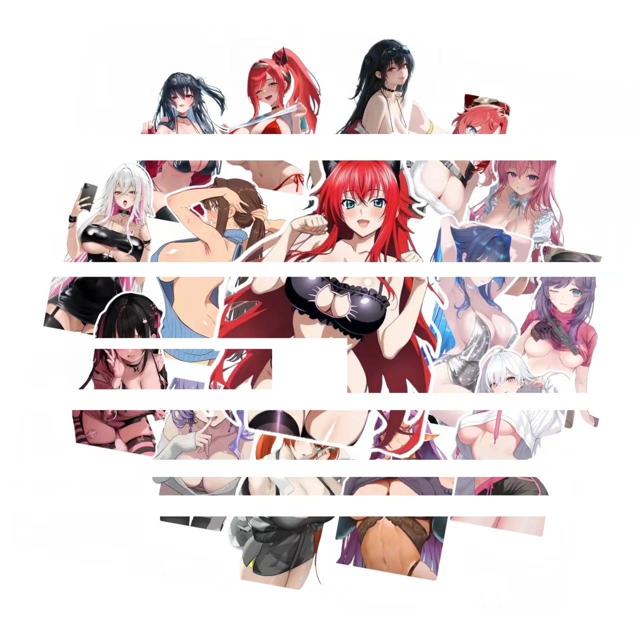 60PCS Sexy Girl Stickers Anime Waifu Vinyl Decals For Graffiti DIY Laptop Phone Car Bike Skate Man board Guitar Toys Water Cup