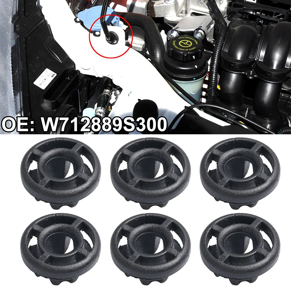 

6Pcs Car Hood Support Prop Rod Grommet For Ford For C-Max For Focus W712889-S300 Black-Plastic Auto-Acesssories Tools