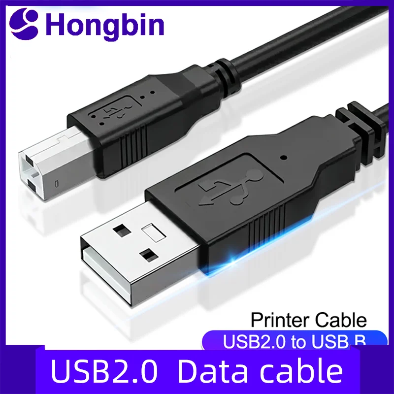 Cable USB para Impresora Tipo B Macho a A Macho, Cable USB 2.0 para MacBook, HP, Canon, Epson, Dell, Impresora de Etiquetas ZJiang, Cable USB 2.0 para Impresora