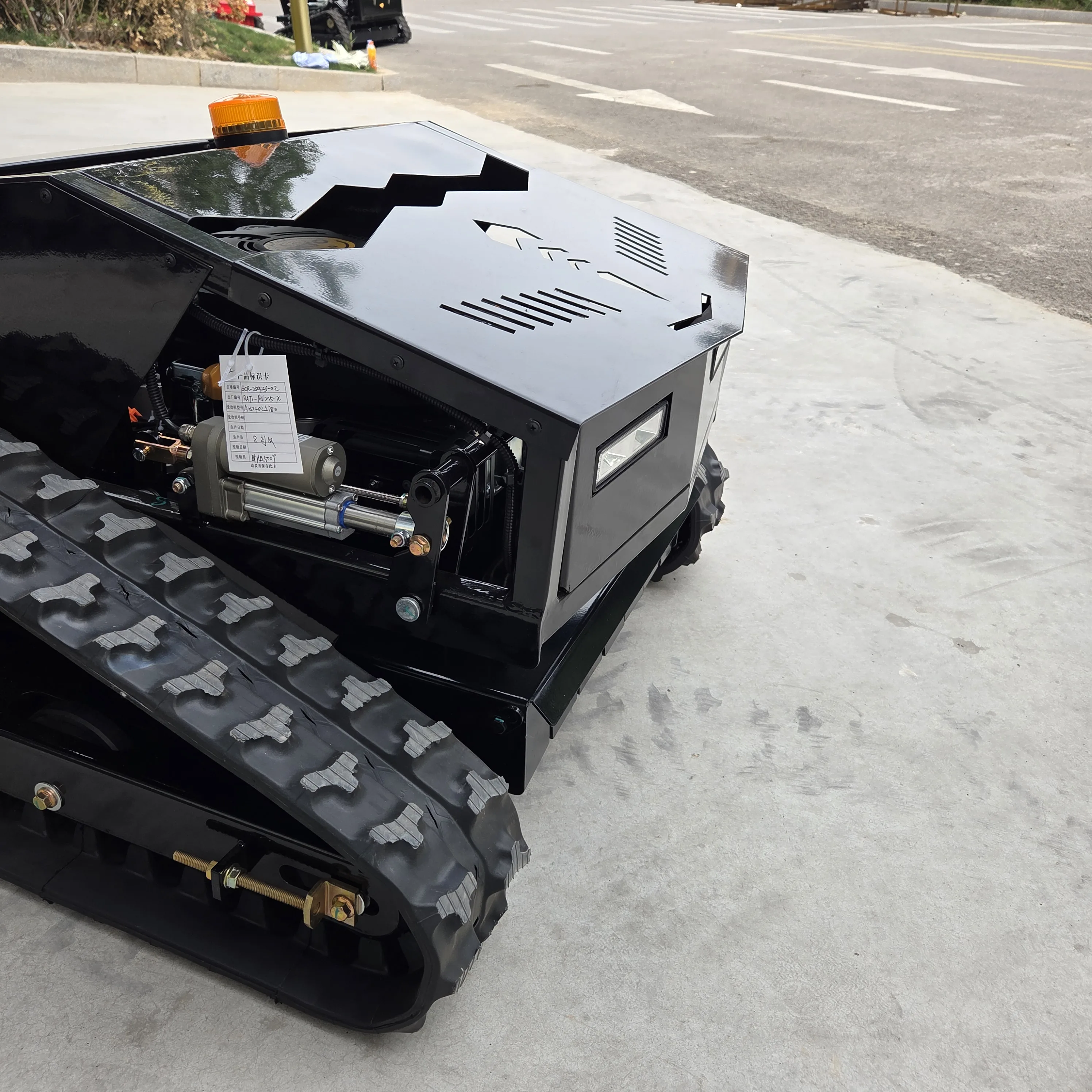 2026 تصميم جديد جزازة العشب الذكية للتحكم عن بعد مع ضوء تحذير زر واحد الكهربائية بدء دعم شفرة رفع