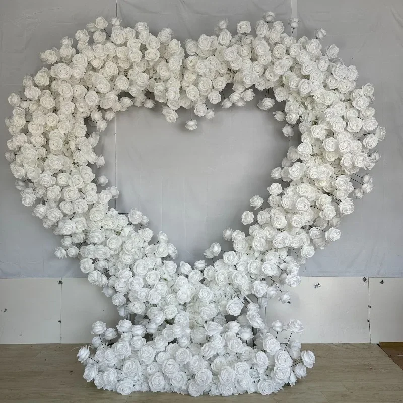 shaped arch floral arrangement, floral wedding, background proposal decoration, background shopping mall, decorative background