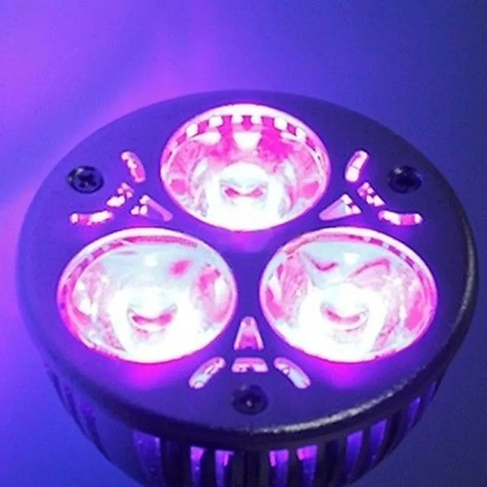 3W Led Blue Purple light E27/GU10/MR16 energy-saving UV Ultraviolet Blue Purple Light LED Bulb Lamp 85-265V/12V For Home Bedroom