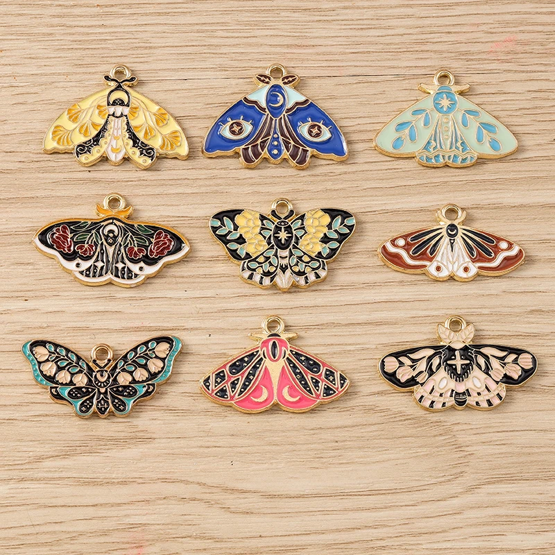 10 Stück Niedliche Bunte Emaille-Fliegender-Schmetterling-Anhänger für Schmuckherstellung Ohrringe Anhänger Halsketten Armbänder DIY-Bastelbedarf – Detail 10