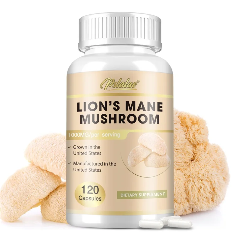 Lion's Mane Mushroom Supplement - Brain Supplement for Memory and Focus, Relief Stress