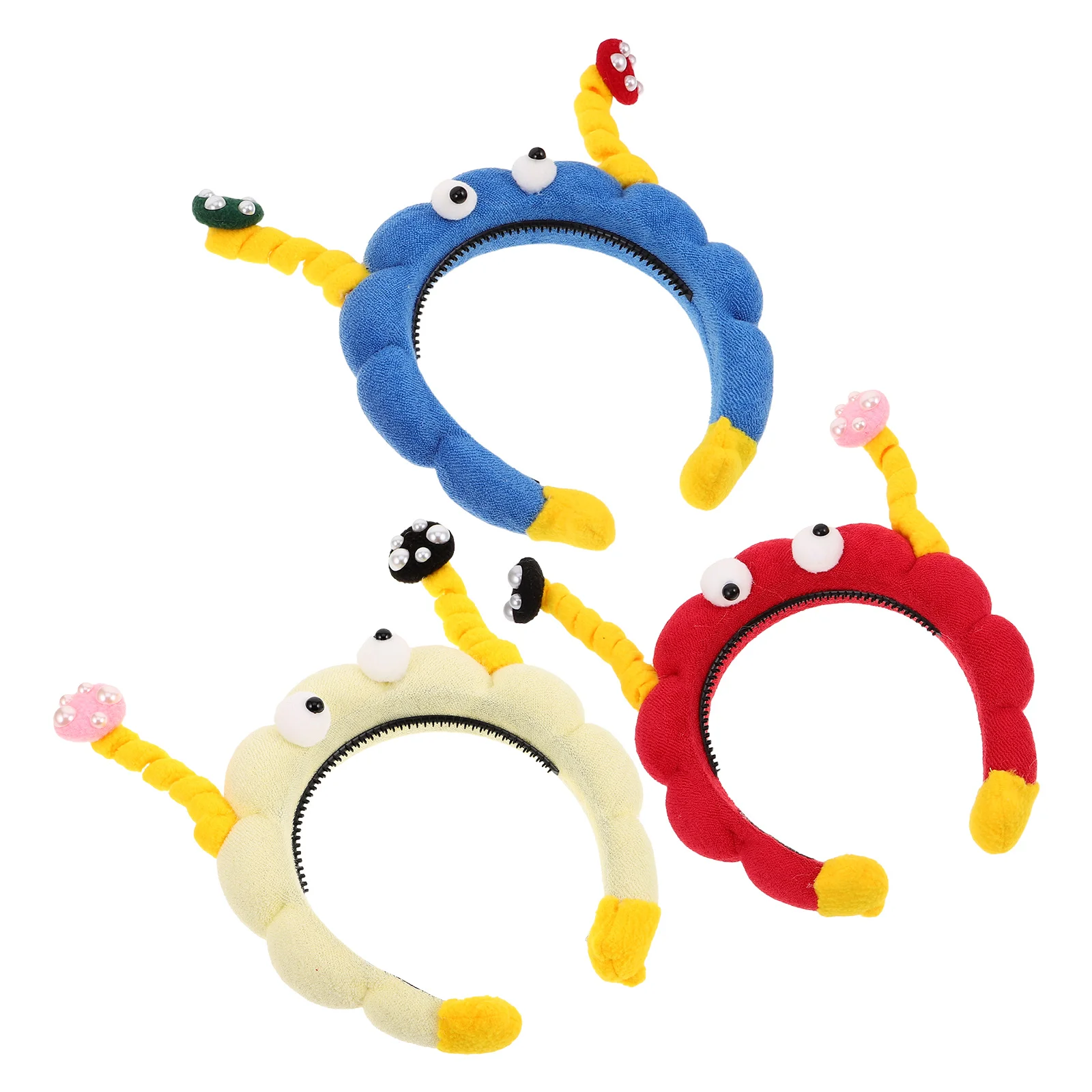 

3Pcs Cute Mushroom Headband Creative Hair Accessory High Volume Crown for Makeup Spa Shower Face Wash Skincare Routine Ladies
