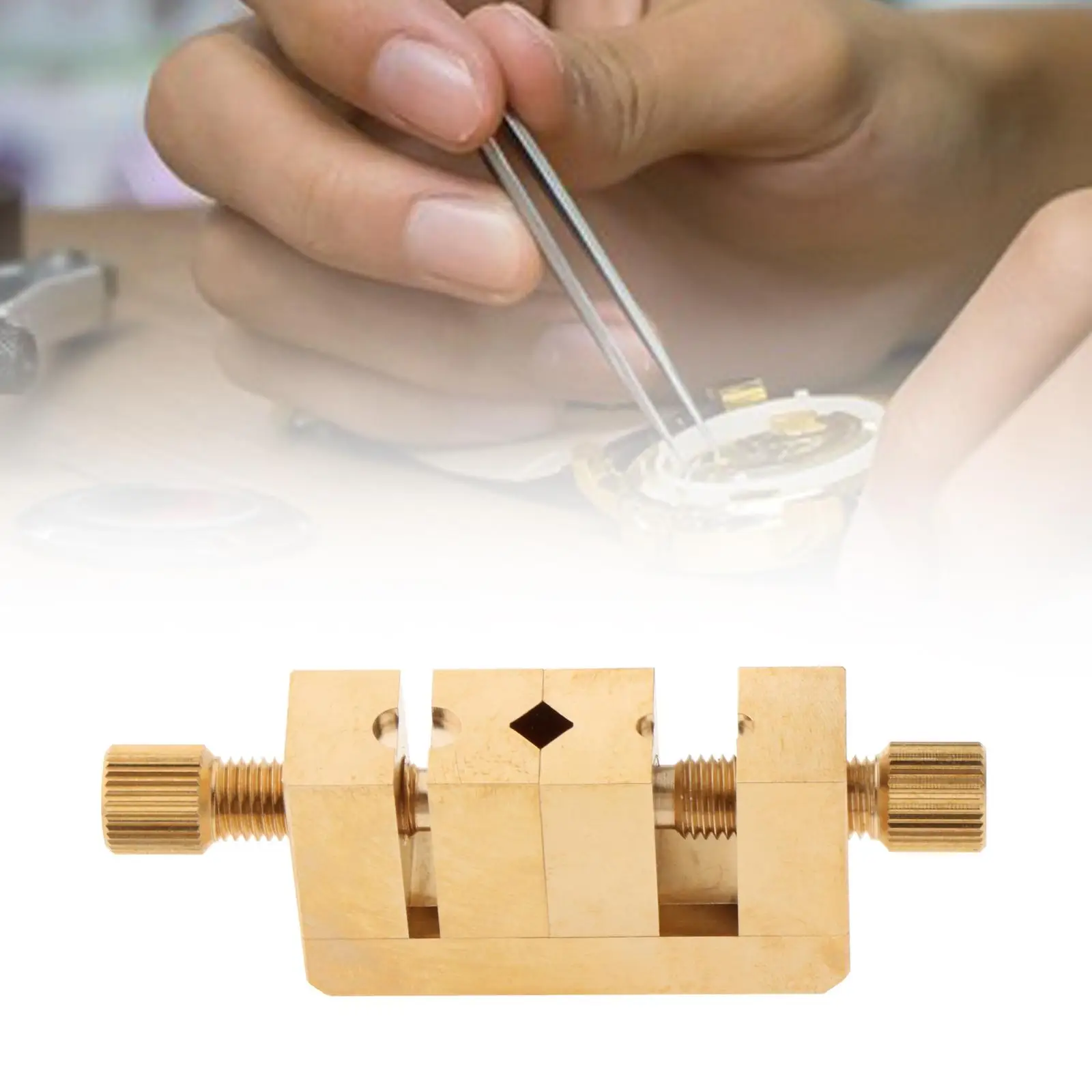 Strumento di riparazione della corona dell\'orologio, morsa da banco da tavolo pinza per riparazione dell\'orologio in ottone professionale morsetto