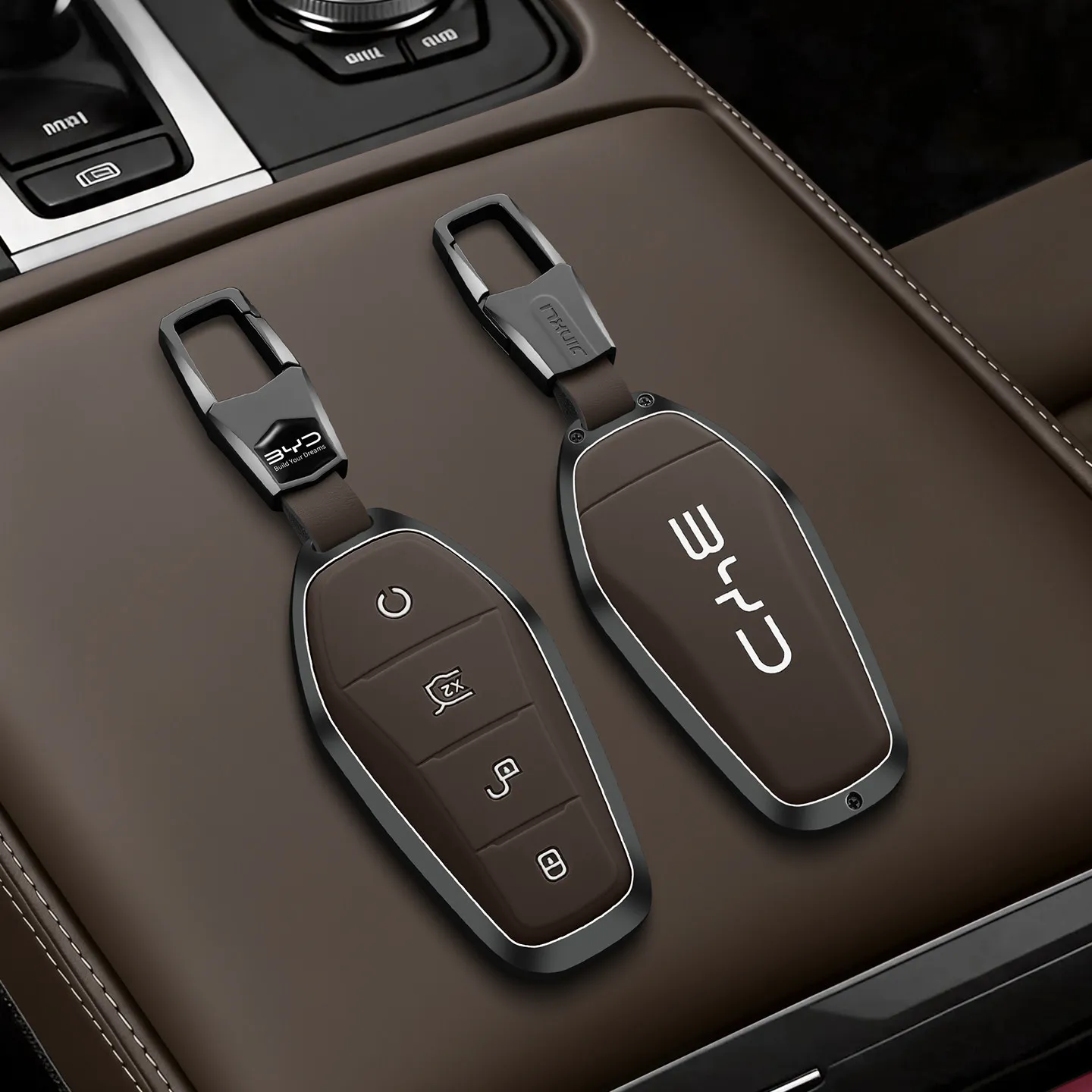 Car Key Case For BYD Han Qin Plus DM-i Song Pro Song L Tang Yuan Destroyer 05 Seagull Dolphin Seal 06 Zinc Alloy Accessories