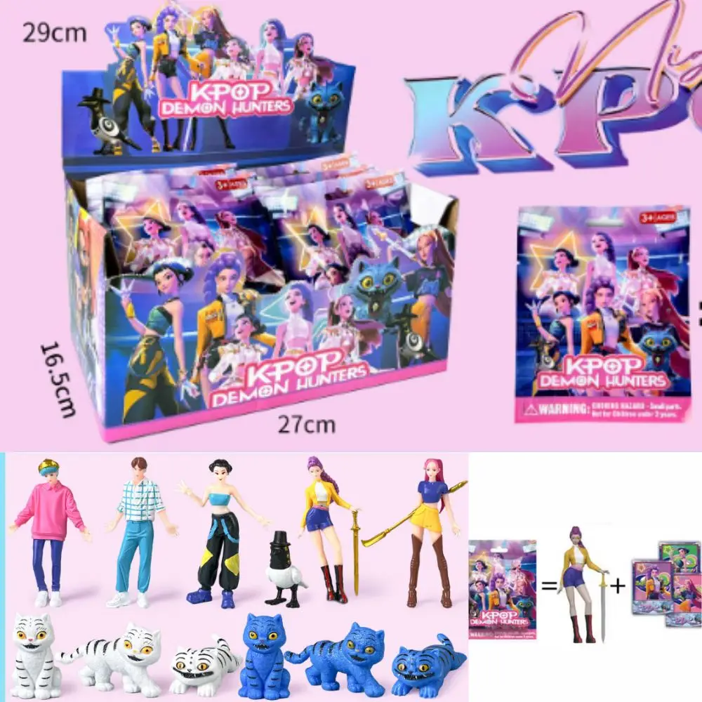 2025 Kpop Demon Hunters Anime Figure Toys Cute PVC Blind box Joints Action Figure Model Dolls Kids Birthday Decoration Toy Gifts