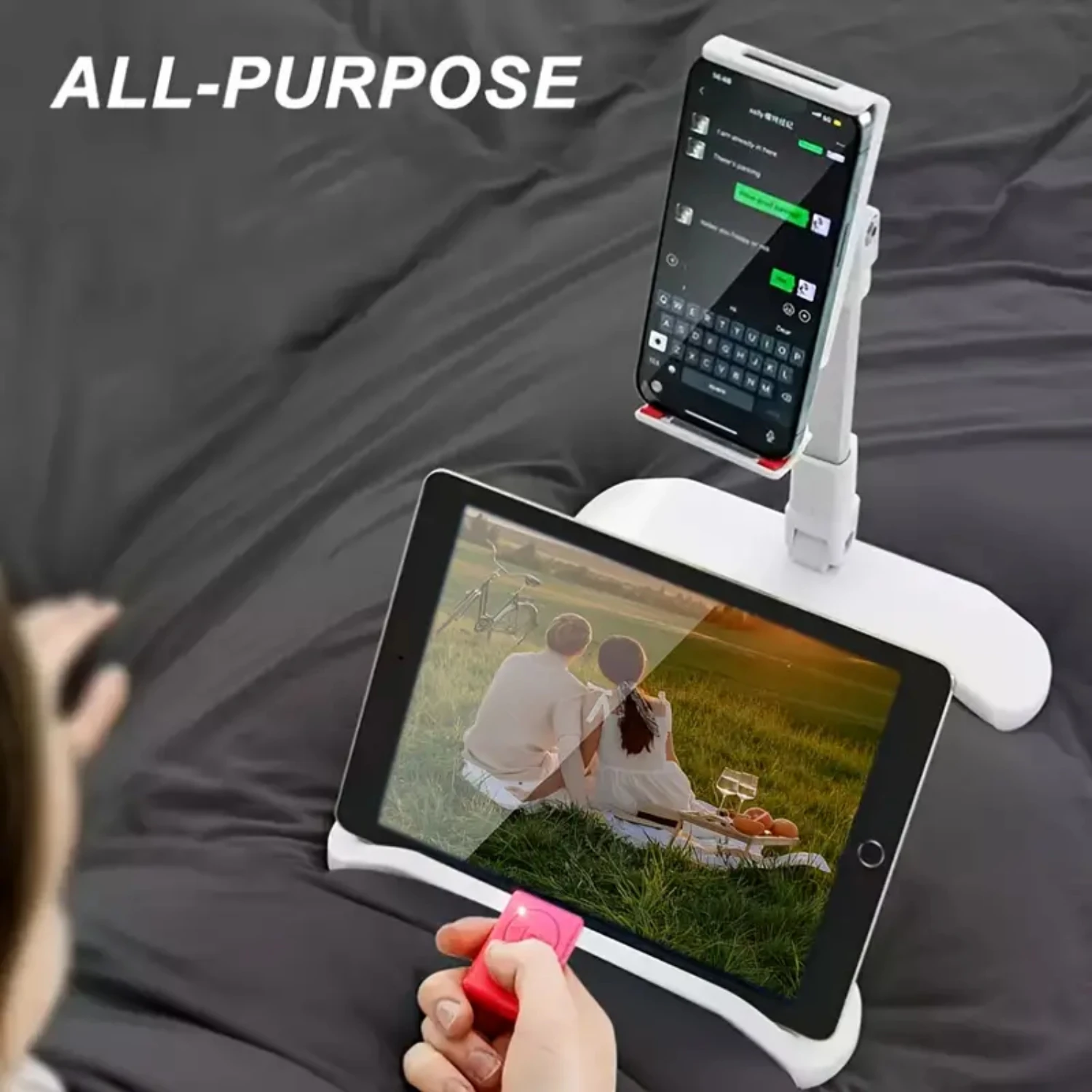 Desk Mobile Phone Stand Holder, Super Stable Base Universal Height Adjustable Phone Holder For ,iphone, Samsung And Other Smartp