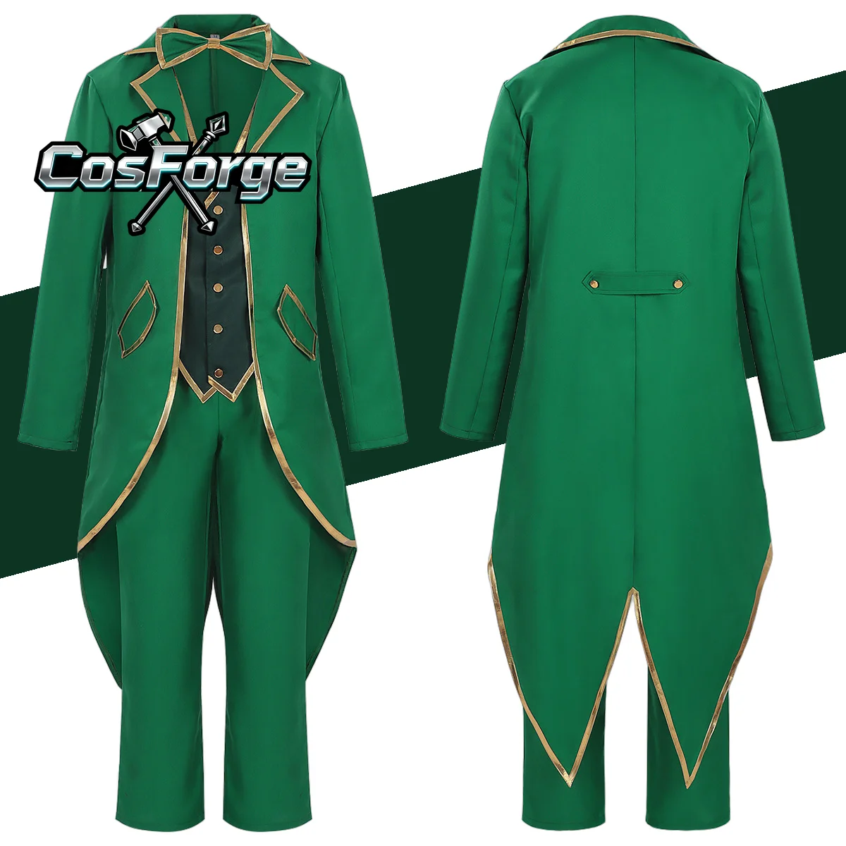 

St Patrick Costume Leprechaun - Hat Tuxedo Jacket Tie Stockings Halloween Outfits