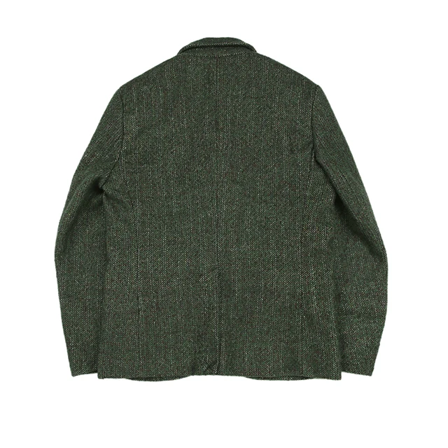 

Casual Woolen Cheered Suit Multiple kets Japanese Retro Sle Thiened Long Sve Stand Fit Men's Faion Ci Wear