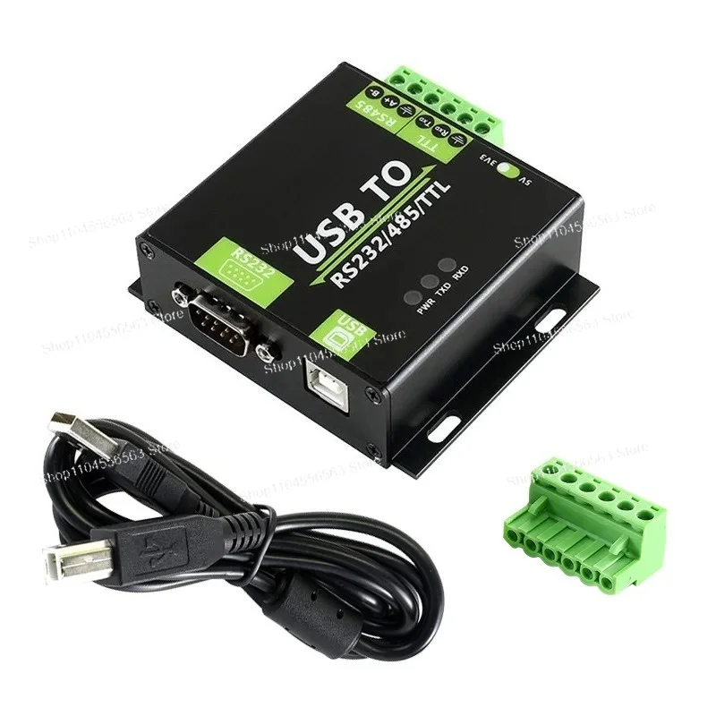 Industrial USB to RS232/RS485/TTL Isolated Adapter: FT232/CP2102, Multi-Protection, Serial Converter
