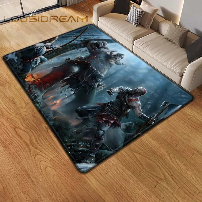 God Of War Kratos Anti-slip Doormat, Kitchen Mat, Bedroom Floor Decoration, Living Room Carpet, Bathroom Rug