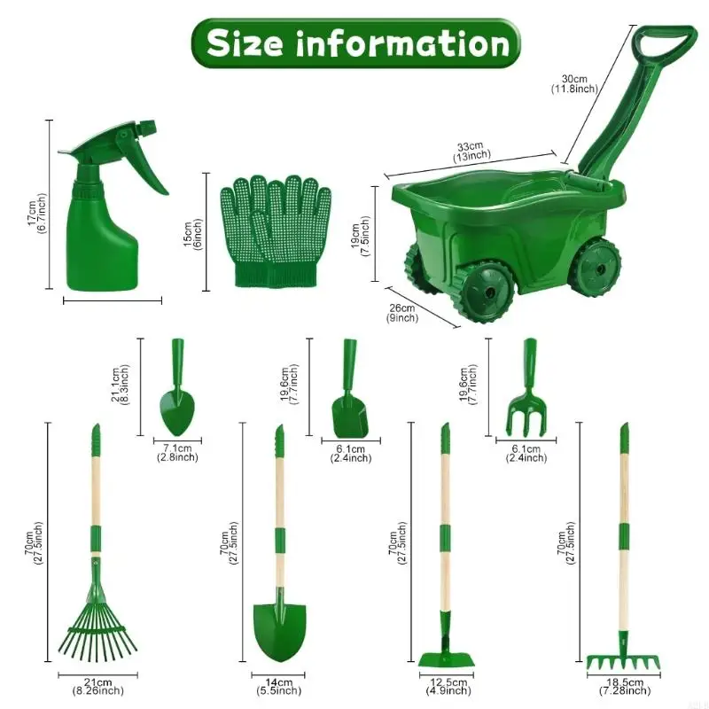 7 Divisions Educational Childrens Sand and Garden Toy Set to Improve Motor Skills and Learn Plant Growth A2UB
