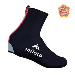 MILOTO-Outdoor Cycling Shoe Cover for Men, Thermal Overshoes, MTB Bike, Bicycle, Winter