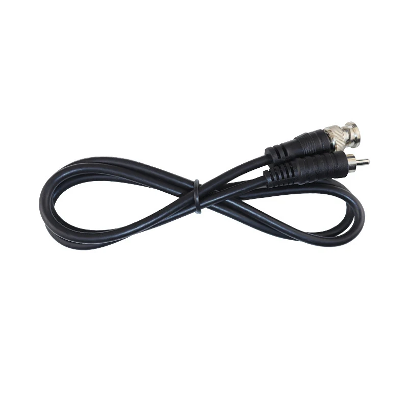 BNC macho para RCA macho Jack conector do cabo coaxial, adaptador de vídeo para sistema de câmera CCTV, câmera acessórios, W1