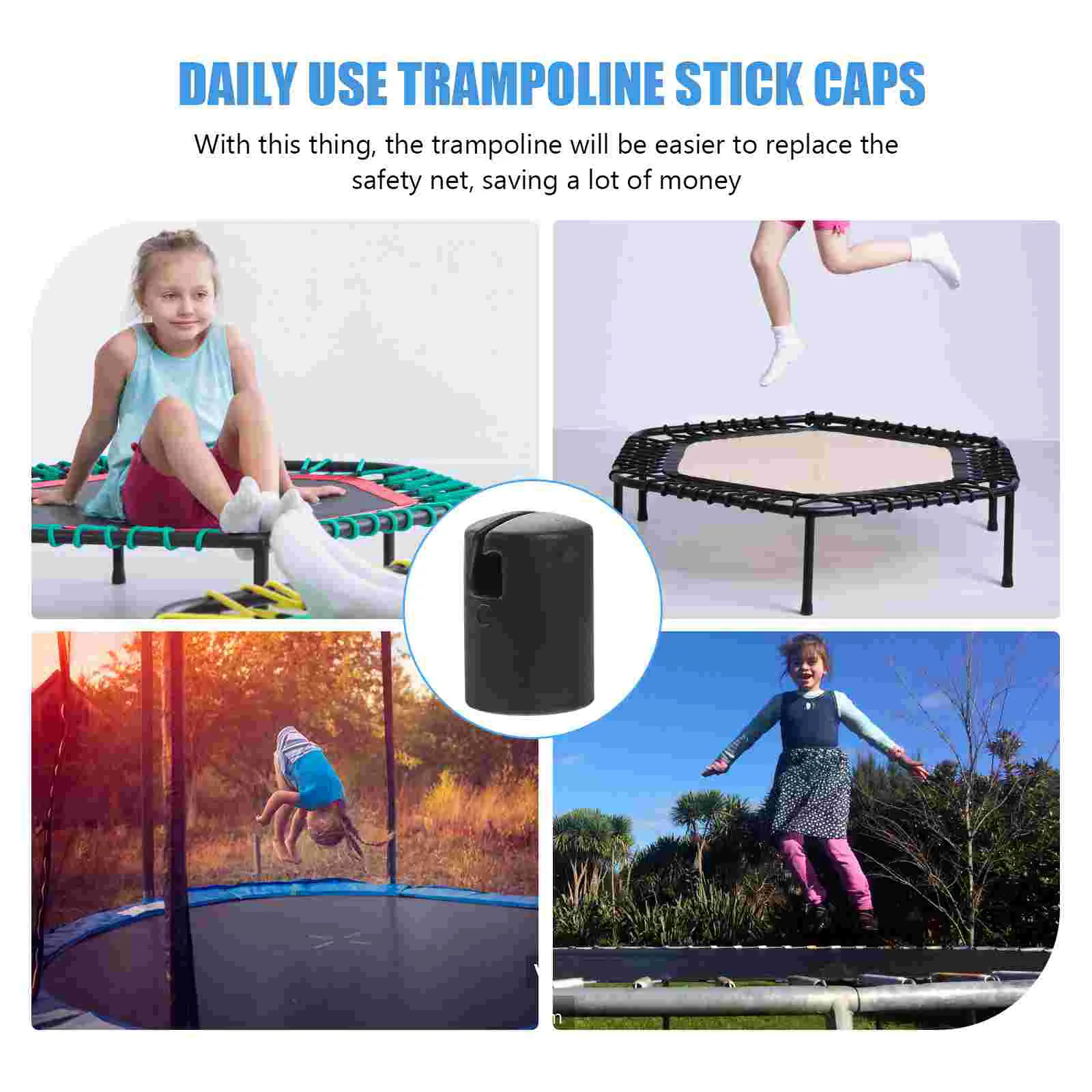 6-delige Trampoline Cover Onderdelen Plastic Vervanging Accessoires Paalvoorziening Dagelijks Gebruik Stick Caps