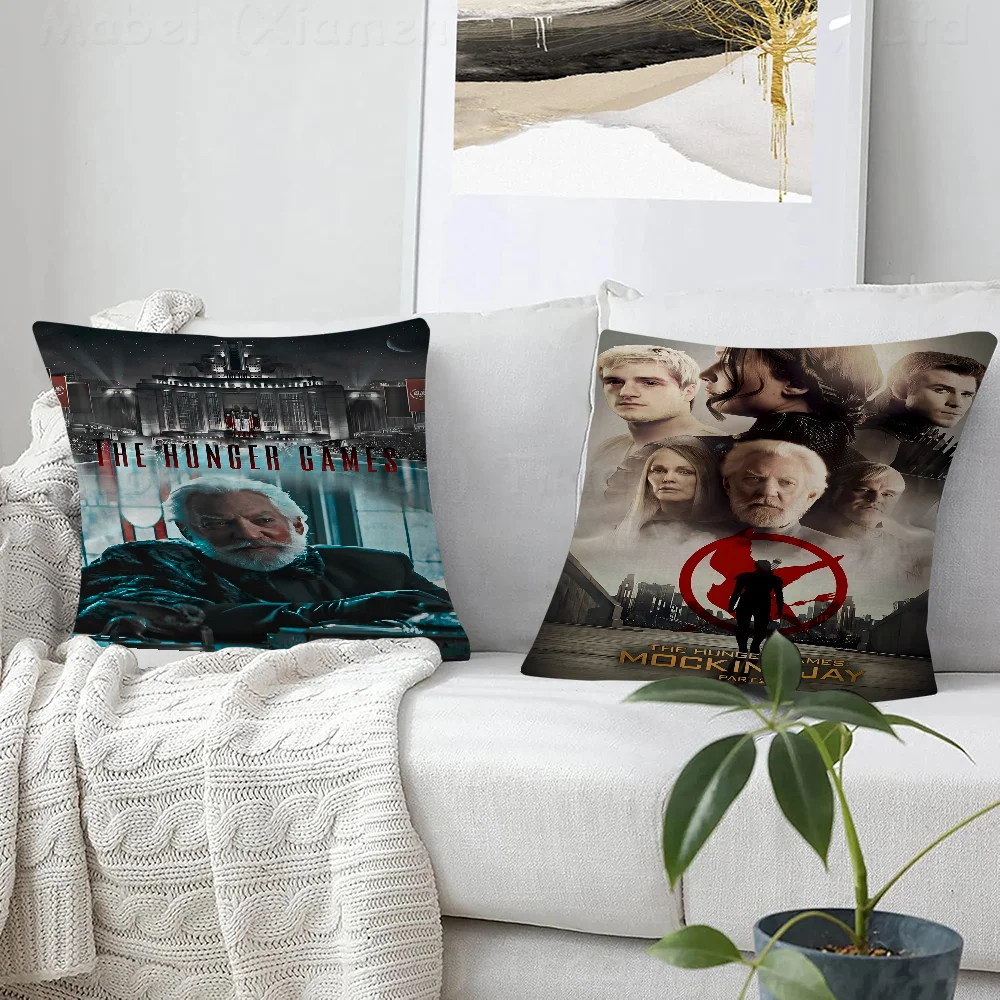 Movie The Hunger GamesPillow Covers Cartoon Sofa Decorative Home Double-sided Printing Short Plush Cute Cushion Cover