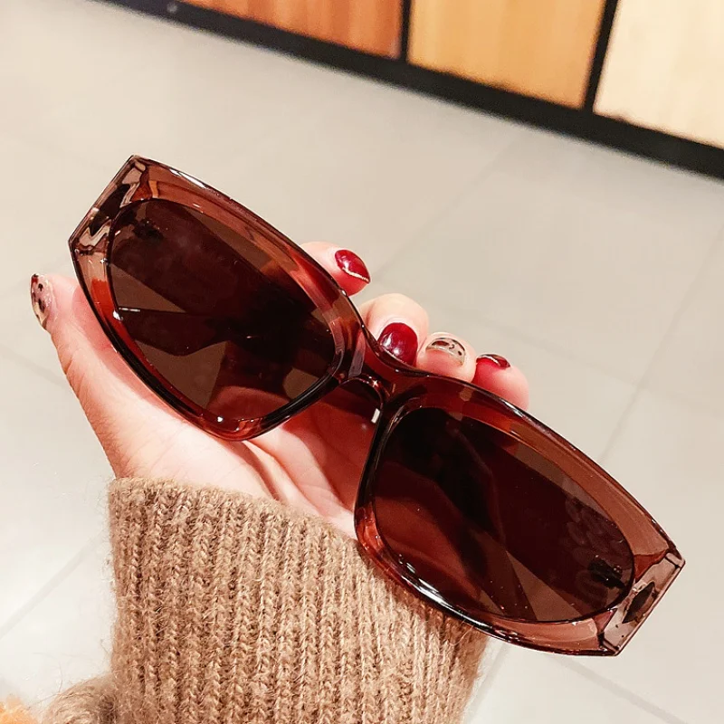 

Small Frame Oval Sunglasses Women's Concave Style Versatile Retro Hong Kong Catwalk Sunglasses