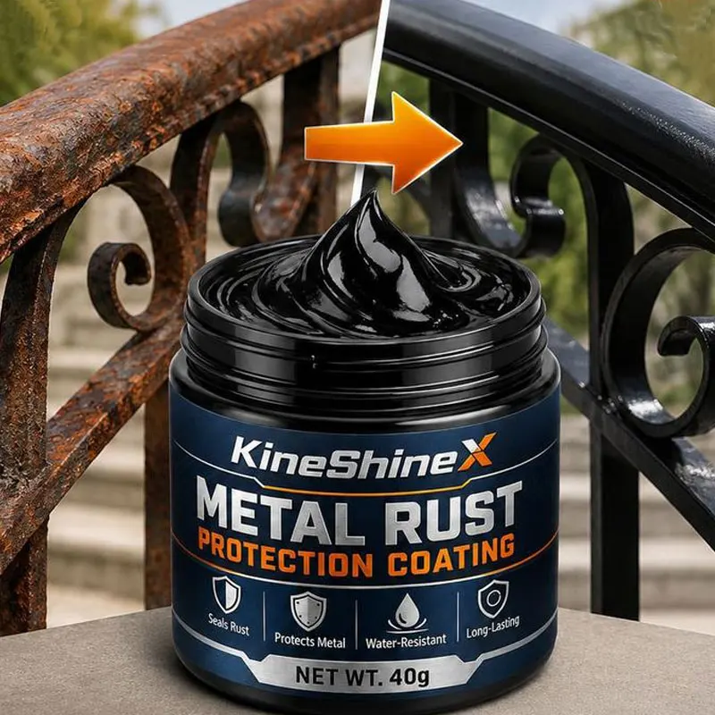 Metal Rust Protection Coating Cream, Black Finish for Automotive, Marine, Industrial Metal Protection Multi Purpose Metal Care