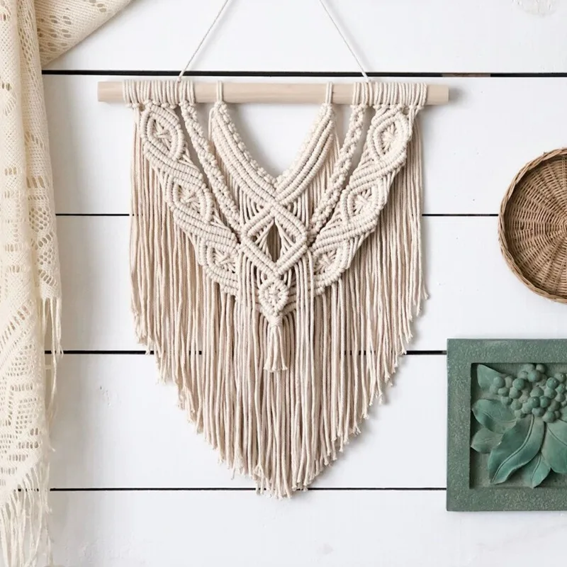 Hand-woven Homestay Decorative Tapestries, Ins Background Wall Art Wall Tapestries, Bohemian Tassel Pendants