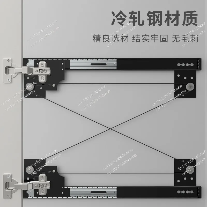 Pocket  Track Wardrobe Swing Door Slide Rail Hardware Hidden Butterfly  Track Folding Cabinet Door Retractable Rail
