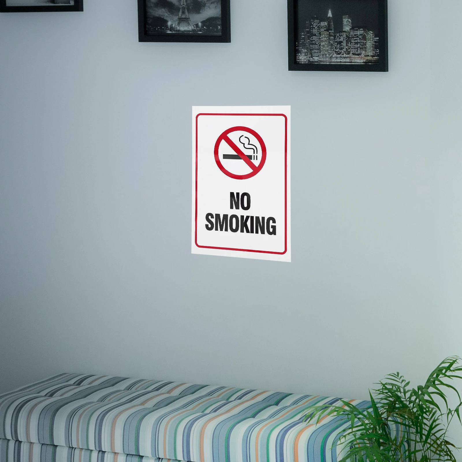 

No Smoking Signs Warning Sign for Business Home Outdoor Hotel Room Non Adhesive Caution Sign Reflective Transfer Film Traffic