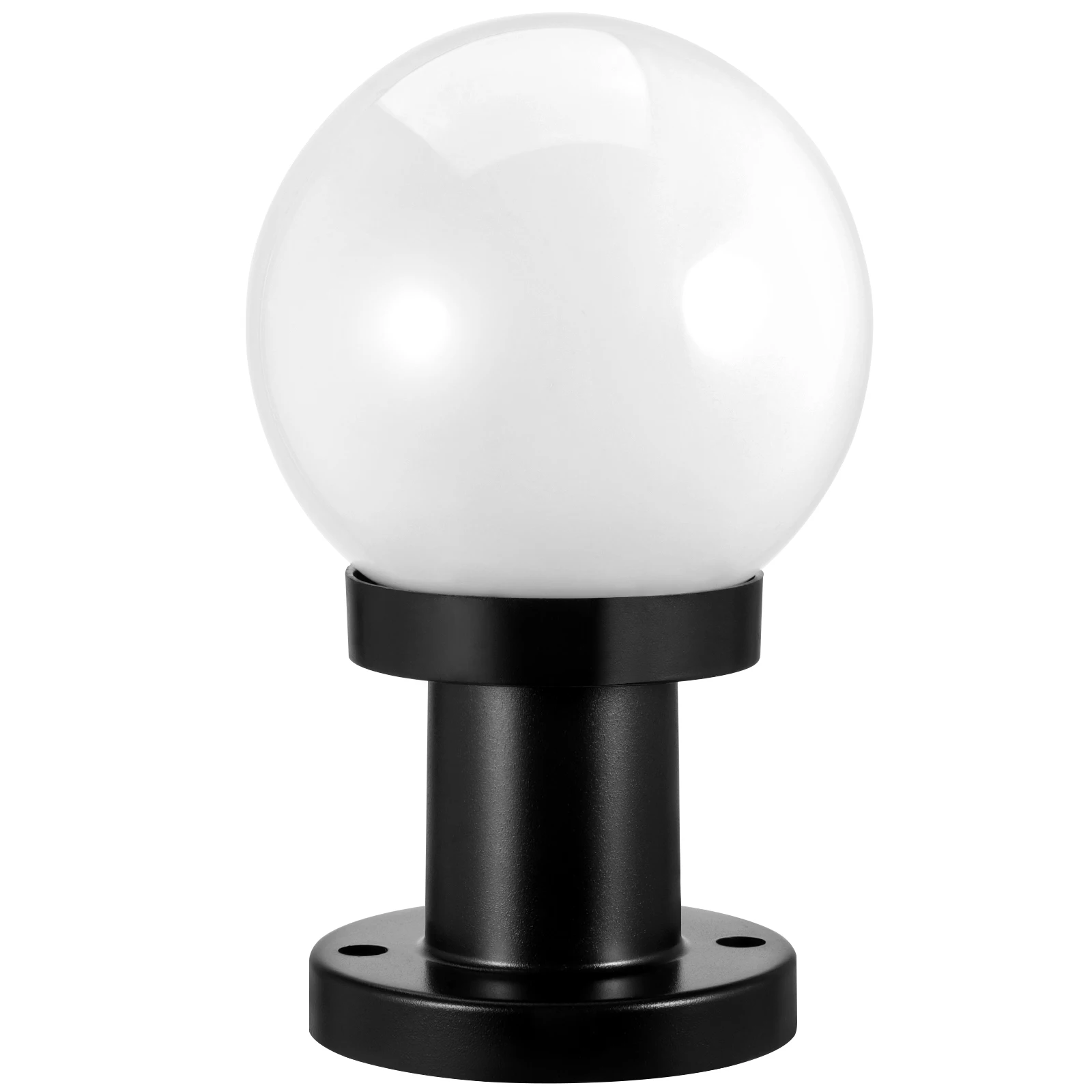 

Outdoor Post Lamp 15Cm White Acrylic Globe Lamp Shade Simple Style Outdoor Deck Post Light Patio Column Light Garden Decoration