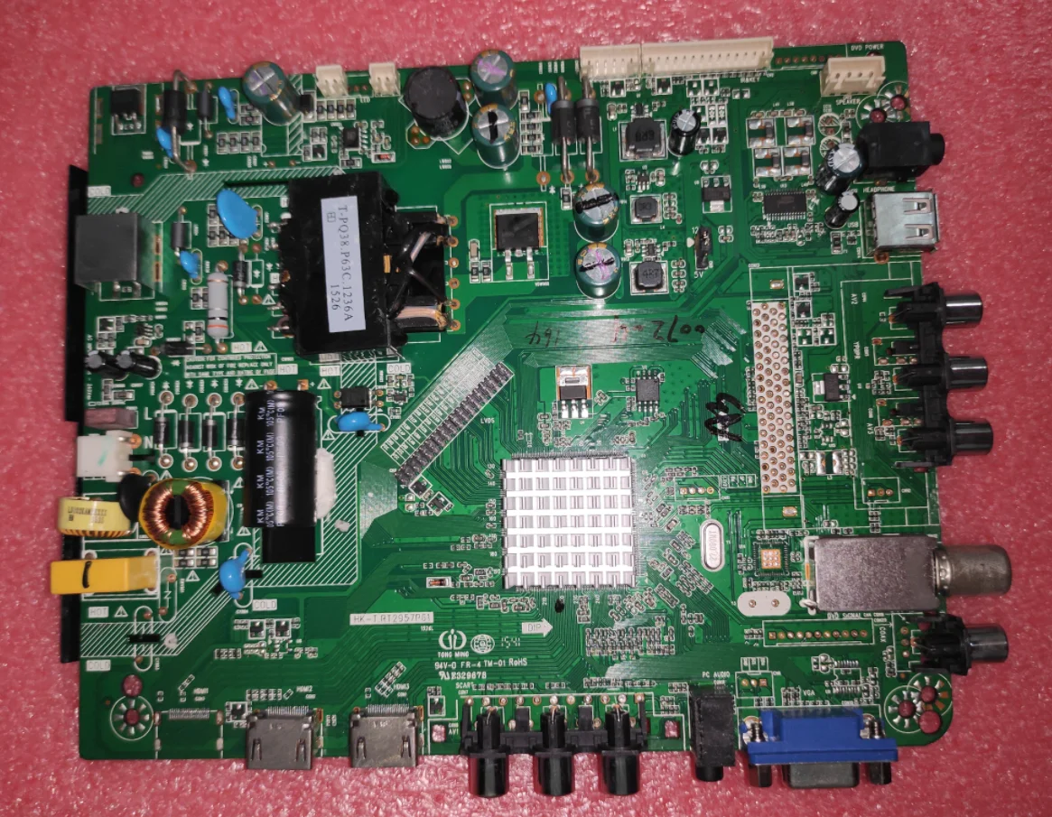 HK-T.RT2957P61 Three in one TV motherboard 56--75v 680ma  for  1920x1080  working good   Multiple languages available