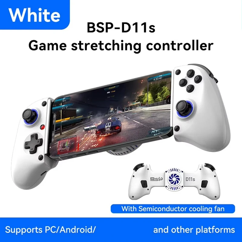New D11S Extendable Gaming Controller Hall Trigger BT 5.2 With Cooling Fan/Programmable Back Buttons