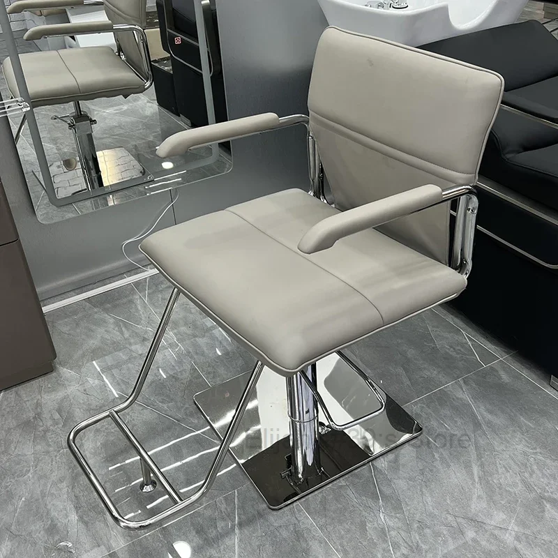 

Cheap Barber Lounge Chairs Reclinable Chair Barbershop Stainless Steel Taburete Con Ruedas Estetica Salon Equipment Furniture