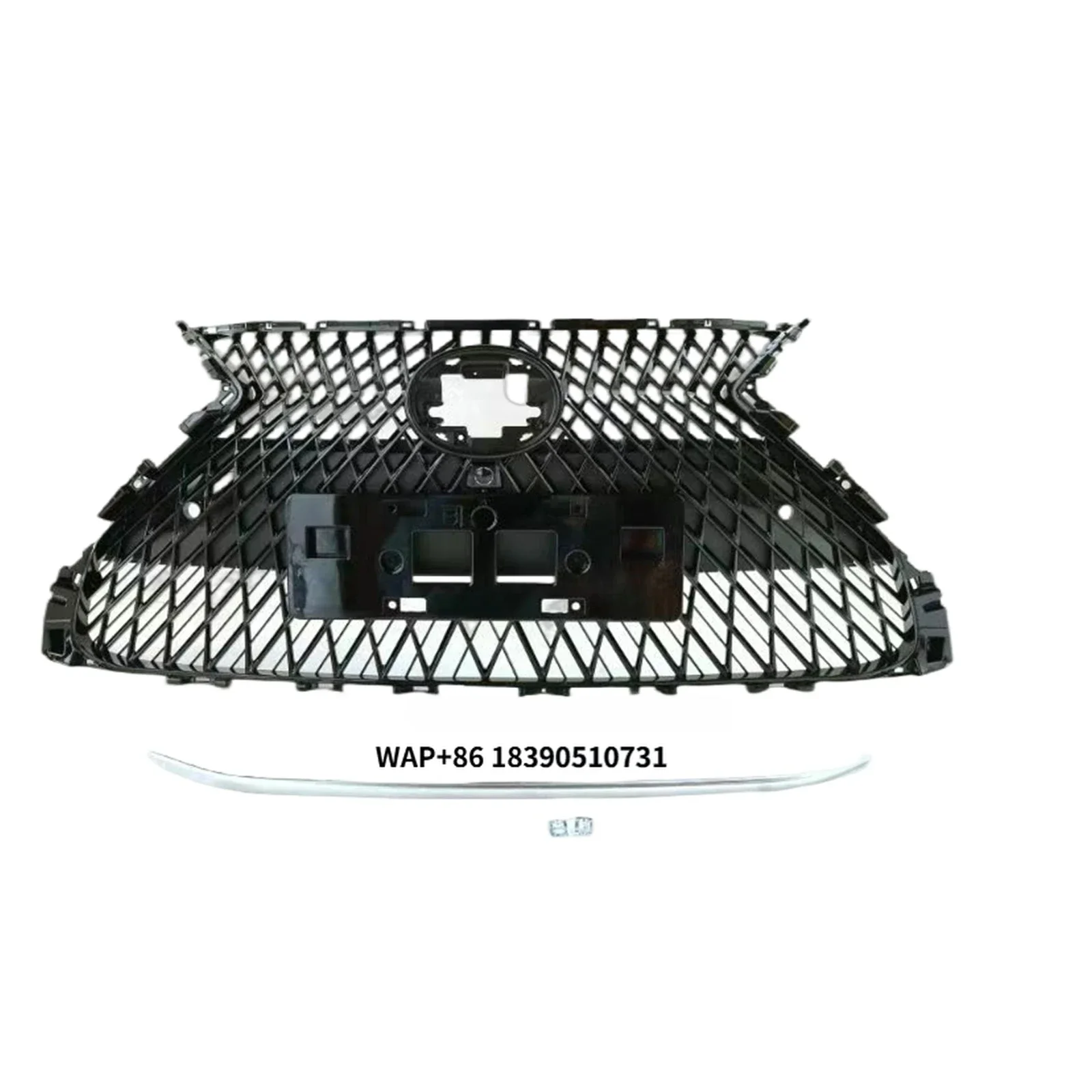 

Car Front Bumper Center Grille Mesh Grill Cover Kit for ES 2025+ Black
