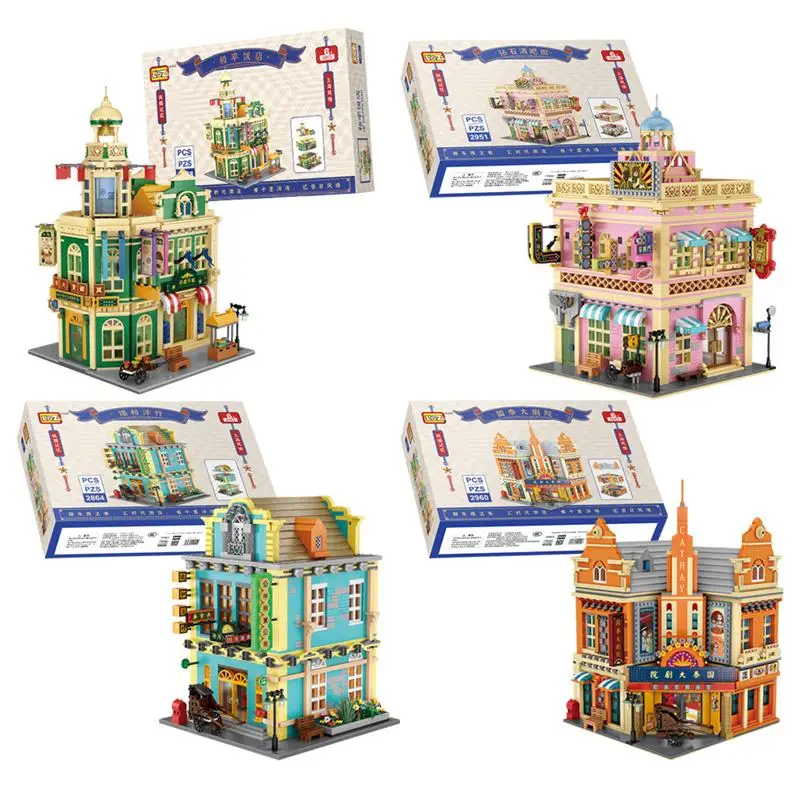 

LOZ Blocks Educational Architecture Old House Grand Theatre City Building Bricks Toy for Kids Gift Adults New Year Present 1039