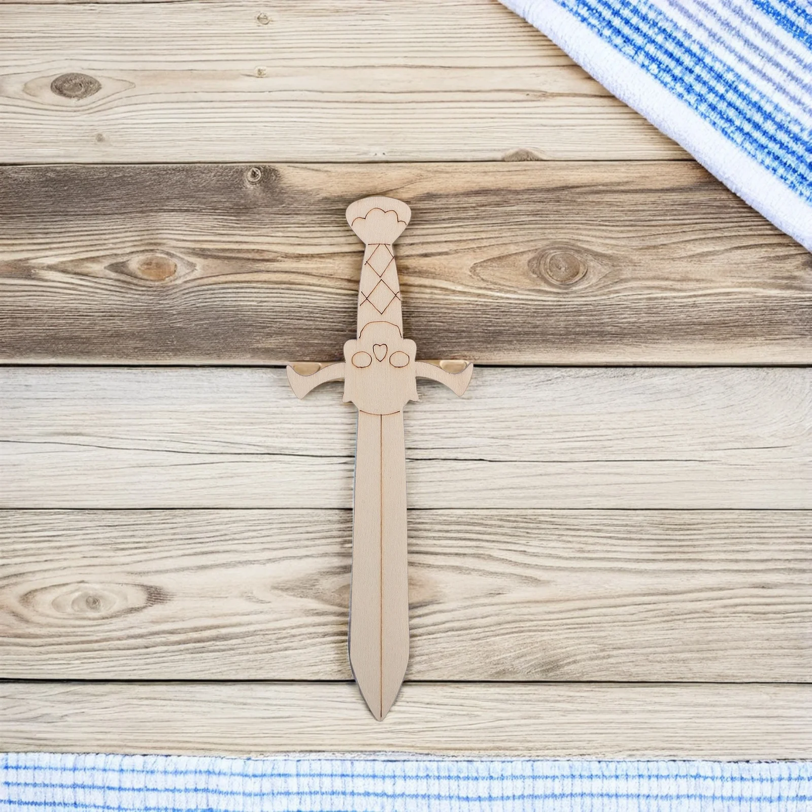 Tranches de bois inachevées, artisanat de Pirate, formes en bois pour enfants, Expression artistique et activités de liaison familiale, 20 pièces