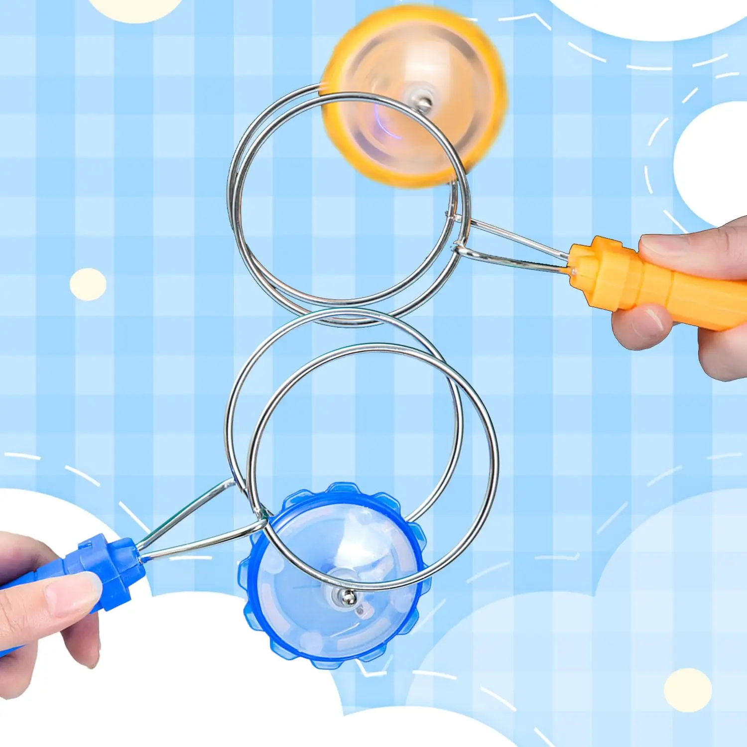 LED 라이트 업 마그네틱 오르빗 스피닝 탑 창의적인 트위스터 플래싱 자이로 휠 핸드 크랭크 마그네틱 중력 극복 스턴트 장난감