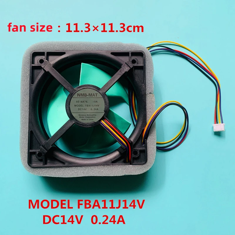 Original for Panasonic refrigerator cooling fan FBA11J14V DC14 0.24A 11.3cm mute fan 4-wire