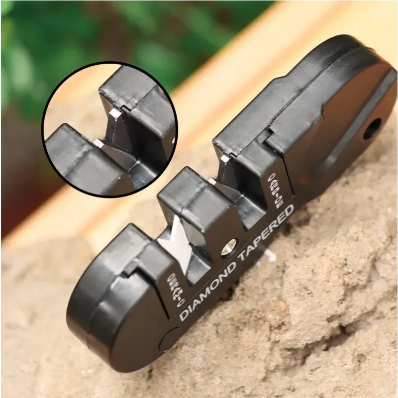 Portable Tungsten Ceramic Carbide Knife Sharpener Professional Kit Whetstone Kitchen Tool Camping Hiking Tactical Survival Gear