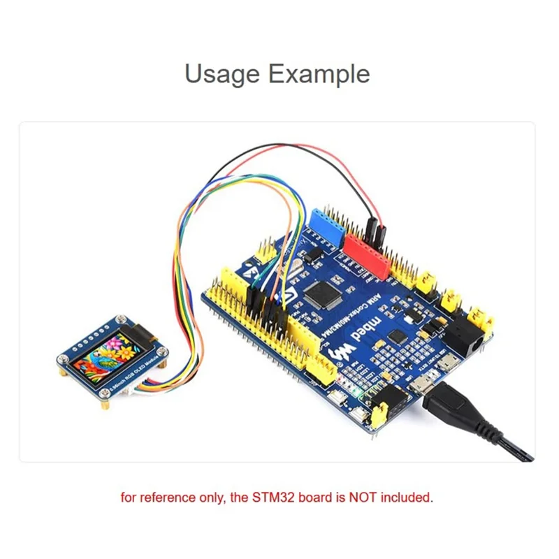ABBH-0,96 inch RGB OLED-displaymodule, 64X128 resolutie SPI-interface ingebed SSD1357 voor Arduino / Raspberry Pi /