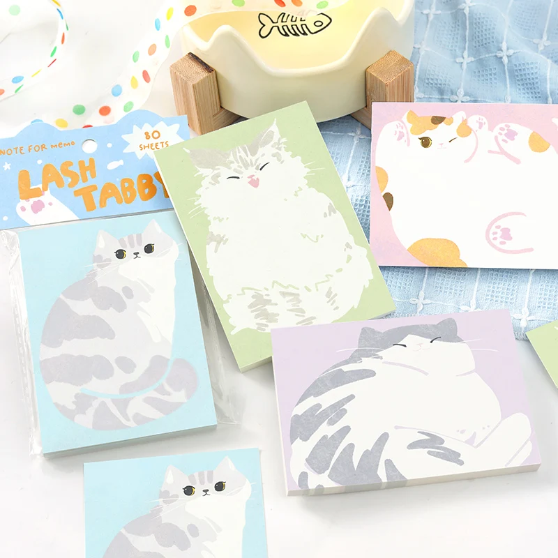 80 Sheets Daily Do It Check List Memo Pad Scrapbooking INS Cartoon Message Paper Kawaii Cute Sticky Notes School Supplies