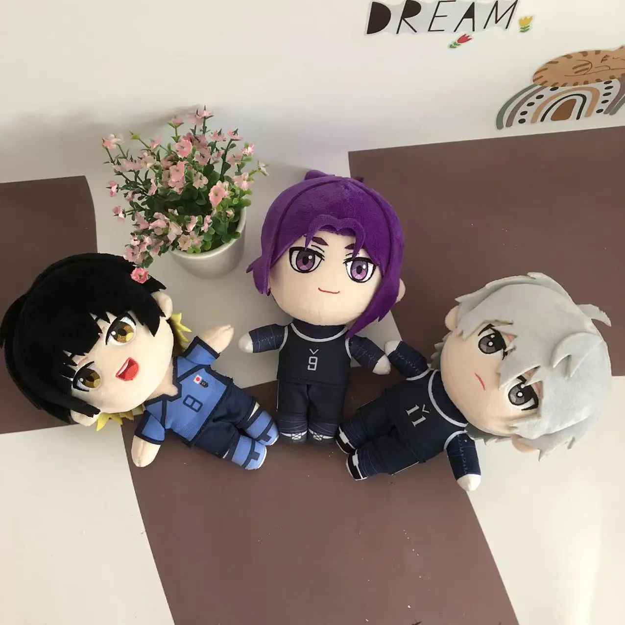 20cm Anime Blue Lock Isagi Yoichi Plush Doll Seishiro Nagi Reo Mikage Cute Soft Stuffed Pillow Kids Birthday Gift Cosplay