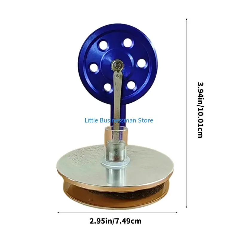 Stirlingmotor, 2,95 Zoll Durchmesser, 3,94 Zoll Höhe, funktioniert auf Kaffeetasse für lustige Physik-Anzeige M76A – Detail 6